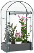 Outsunny Seră pentru Grădină cu Ușă Pliabilă pe Balamale și Sac pentru Plante, 89x50x152 cm, Transparent | Aosom Romania