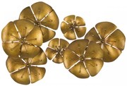 Decoratiune de perete aurie din metal, 80x6x57 cm, Goldy Mauro Ferretti