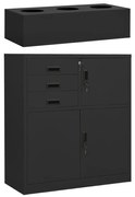 vidaXL Dulap pentru birou/jardinieră, antracit, 90x40x125 cm, oțel