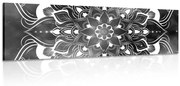 Tablou Mandala modernă cu un model oriental în design alb-negru