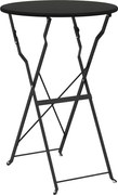 vidaXL Masă de bistro Antracit Ø 50 x 71 cm Oțel acoperit cu pulbere