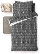 Husă de pilotă gri închis din bumbac pentru pat de o persoană 140x200 cm Aristide – douceur d'intérieur