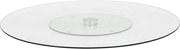 vidaXL Platou servire rotativ transparent, 60 cm, sticlă securizată