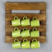 Raft organizator din lemn, seria wood Homs, 45 x 45 x 5 cm,700202