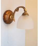 Aplica de perete design italian din alama cu lemn 5630