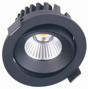 Spot LED incastrabil baie IP65 Cyklop IP65 3000K negru