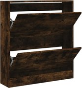 vidaXL Pantofar, stejar fumuriu, 80x21x87,5 cm, lemn compozit