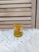 Lumanare din ceara - pahar galben
