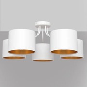 Lustră aplicată ALBA 5xE27/15W/230V albă/aurie