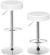 2 buc Scaune de bar stil clasic-alb