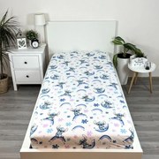 Cearșaf de pat din bumbac Jerry Fabrics Lilo și Stitch "Rainbow", 90 x 200 cm