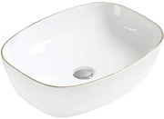 Mexen Lita chiuvetă pe blat 49 x 37 cm, alb/auriu - 22124905