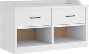 vidaXL Bancă pentru hol „SANDNES” albă 87x40x50 cm, lemn masiv de pin