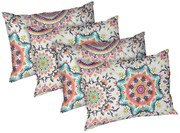 Set 4 perne Kantha, microfibra matlasata Alcam, 50x70 cm