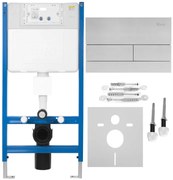 Cadru WC incastrat K011A-Q Rea cu buton T crom periat