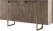 Consola, Hanah Home, Luxe, 160x35x80 cm, Nuc / Aur