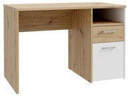 Birou URO, stejar Artisan/alb