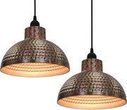 vidaXL Lustre semisferice de culoare arămie, 2 buc.