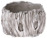 Ghiveci din beton Decor scoarță de copac, gri, 17 x 10 cm, diam. 17 cm