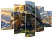 Tablou - Țestoasă și peisaj montan (150x105 cm)