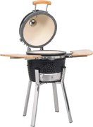 vidaXL Grătar Kamado cu afumătoare din ceramică 33 cm