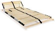 vidaXL Bază de pat cu șipci, 28 șipci, 7 zone, 80 x 200 cm