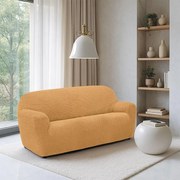 Huse super elastice RUBINIA aurii fotoliu dublu (l. 140 - 180 cm)