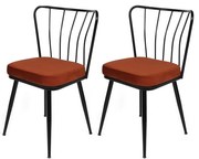 Set de scaune de sufragerie Yildiz Tile Red andBlack, 2 buc., 2 buc.