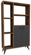 Bibliotecă Meldan Anthracite and Walnut