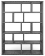 Bibliotecă gri cu aspect de beton 150x198 cm Berlin – TemaHome