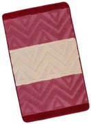 Bellatex Covor de baie Bany Chevron burgundy, 60 x100 cm