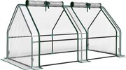 Outsunny Seră cu fereastră cu fermoar, seră din folie rezistentă la iarnă din oțel 180 x 90 x 90 cm Transparent | Aosom Romania