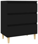 vidaXL Servantă, negru, 60x35x70 cm, lemn prelucrat