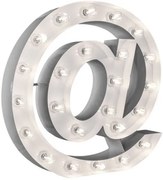 MARQUEE LIGHTS LED Lumina decorativa @-SIGN alba 61/10/61 cm