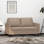 vidaXL Canapea cu 2 locuri, cappuccino, 120 cm, piele ecologică
