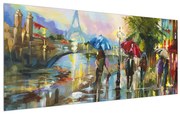 Tablou cu vreme ploioasă și turnul Eiffel (120x50 cm), în 40 de alte dimensiuni noi