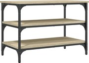 vidaXL Bancă de pantofi, stejar sonoma, 70x38,5x49 cm, lemn prelucrat