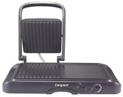 Resigilat: Gratar electric multifunctional Beper P101TOS501, 3in1, 1600W, Acoperire antiaderenta, Negru