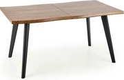 Masa extensibila bucatarie DICKSON, stejar natural/negru, 150/210x90x7