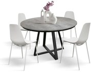 Masa Melania rotunda extensibila 120 cm - GRI CIMENT