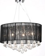 vidaXL Candelabru cu 85 cristale, Negru