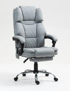 RESIGILAT- Scaun directorial, cu Masaj și Încălzire, suport picioare, material textil, Gri