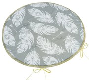 Bellatex Perna Adéla rotundă netedă Pene gri, 40 x40 cm
