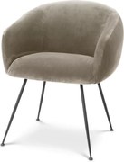 Scaun design LUX Elbury, catifea Savona greige