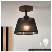 Lustră LED aplicată Brilagi ANTHONY 1xE14/60W/230V stejar nuc/negru