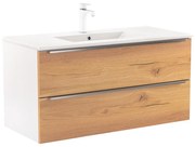 Dulap inferior Vario Trim 100 cu lavoar, stejar alb