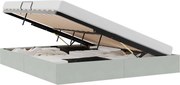 vidaXL Pat cu storage cu headboard Gri deschis 160 x 200 cm Catifea