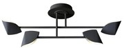 Lustra LED aplicata design modern CAPUCCINA 30W negru