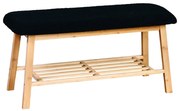 Kesper 58305 Bancă cu scaun tapițat din bambus, 90x 34 x 45 cm
