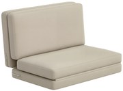 HOMCOM 2-in-1 canapea relaxanta pliabila, saltea pentru oaspeti, separabila, latime de 120 cm, Bej | Aosom Romania